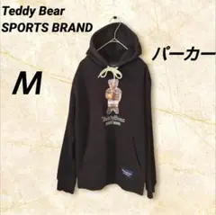 Teddy Bear SPORTS BRAND パーカー 黒 メンズ Ｍサイズ