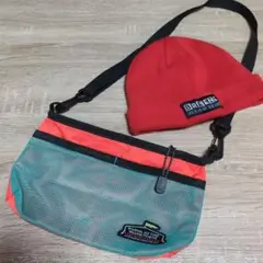 BREEZE 赤 ニット帽とショルダーバッグ セット