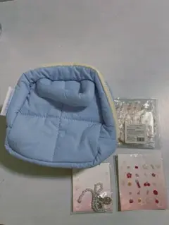 TIRTIR水色キルティングポーチ,キルティングミラー