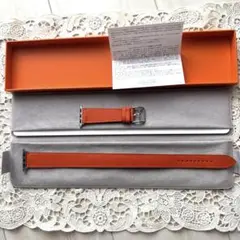 オレンジ レザー Apple Watch バンド エルメス