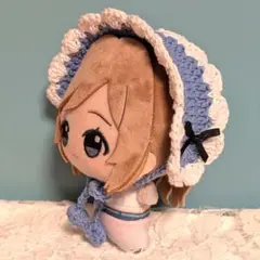 〈水色×白色〉ぬい服　ヘッドドレス　にじぬい　ちびぐるみ