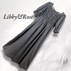 美品♡ Libby&Rose グレー マキシワンピース パフスリーブ フリル