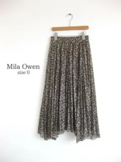 美品！Mila Owen ロングスカート0(S) ヒョウ柄 マキシスカート
