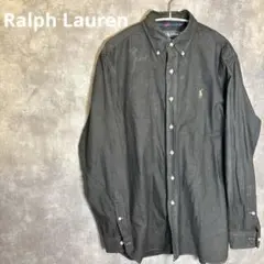 Ralph Lauren ダークグレー ボタンダウンシャツ