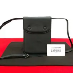 ほぼ未使用 カード付き メゾンマルジェラ レザー ショルダーバッグ ポシェット
