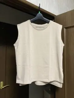 ページボーイ トルココットンクルーネックノースリーブ ベージュ