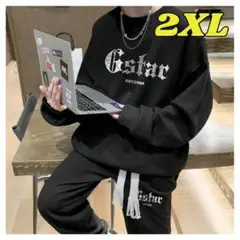 ワッフル素材　セットアップ　上下セット　カジュアル　トレーナー　2XL 3L