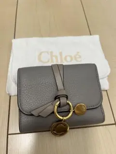 Chloé グレー 三つ折り財布 保存袋付き