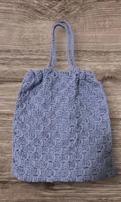 ダイアゴナルステッチの巾着バッグ