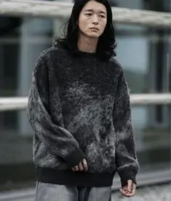 【WYM】MOHAIR BLEND JACQUARD SHAGGY KNIT