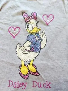 1度のみ着用！ディズニーランドで映えるキラキラデイジーバックプリントTシャツ