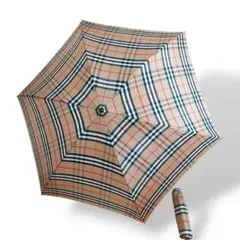 【美品】BURBERRY　バーバリー　折り畳み傘　ノバチェック　大人気　日傘
