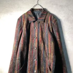 【ヴィンテージ】日本製 レトロ デザインジャケット 古着 used AS35