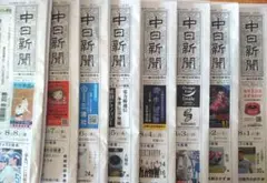 中日新聞　朝刊　８日分