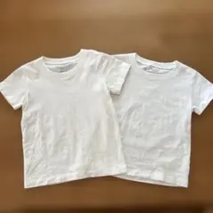 無印良品　90 綿　Tシャツ 白　2枚セット　双子