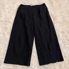 m1391 美品✨自由区 ミモレ丈イージーパンツ ワイド ウエストゴム シンプル
