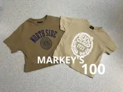 MARKEY'S マーキーズ　カーキ色ベージュTシャツ トップス　2枚100cm