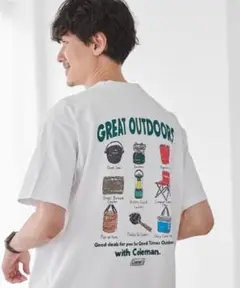 Coleman バックプリントtシャツ コールマン シティボーイ、アウトドア