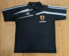 KIRIN　JFA サッカー　審判　ポロシャツ　黒 ・白　アディダス　サイズS?