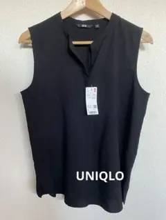 【未使用】UNIQLO ノースリーブトップス ブラック L