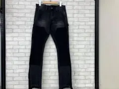 mnml フレアデニム 28 黒 カットオフ ストリート Y2K ストリート