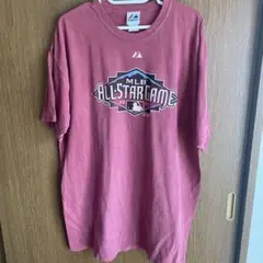 Majestic MLB オールスターゲーム ゆるTシャツ えんじ　XL 古着