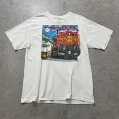 00s.アート 企業 サンタフェ Tシャツ ホワイト L 古着【ST053】
