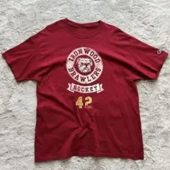 Champion チャンピオン Tシャツ プリント 赤 レッド