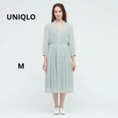 【未使用】ユニクロ　Joy of Print シフォンプリーツワンピース　花柄