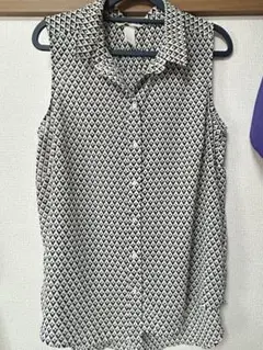 H&M シースルー ノースリーブ シャツ