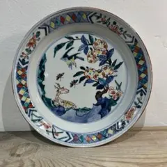 中国古玩　南京赤絵人物画　中皿5枚　直径14.9cm 東H6-0328①タエサ 中国古玩 南京赤絵人物画 中皿5枚 直径14.9cm 東H6-0328①タエサ