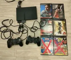 プレイステーション2 PS2 本体 薄型 ソフト6点セット