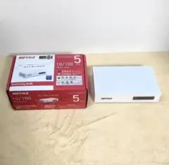 BUFFALO スイッチングハブ LSW4-TX-5NS/WHD 2台セット