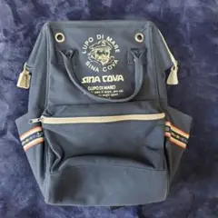 【未使用品】シナコバ　リュックサック　バックパック　ネイビー　収納力　箱型形状 未使用品】シナコバ リュックサック バックパック ネイビー 収納