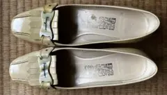 Salvatore Ferragamo 革靴　アイボリー　サイズ7 1/2