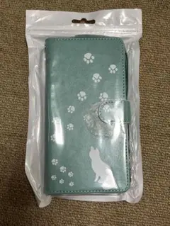iPhone13ケース 新品 水色 猫
