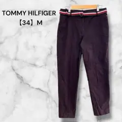 トミーヒルフィガー　美品　クロップドパンツ　34 (M) ダークブラウン