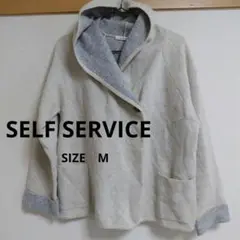 ・SELF SERVICE　ポンチョ　カーディガン　ベージュ　Mサイズ