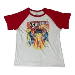 90s 海外古着　リンガーtシャツ　スーパーマン