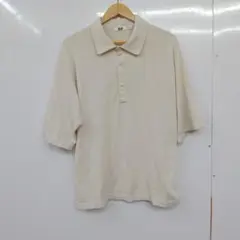 4.UNIQLO U クリーム色 ポロシャツ 半袖