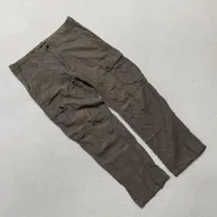 GAP カーゴパンツ オリーブ ミリタリー調 リネン混 ワイド