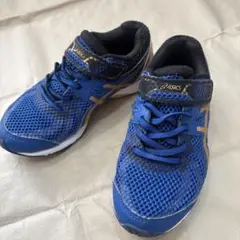 asics ブルー✖️ゴールドライン 20