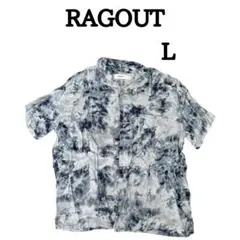 【RAGOUT】 半袖 シャツ L 古着 ハワイアンシャツ アロハ 薄手