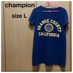 champion /チャンピオン Tシャツ LARGE 紺 Y2K