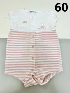 着用2,3回 familiar 60 女の子 ロンパース