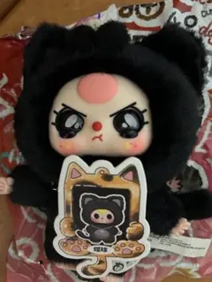 BABY THREE 犬猫シリーズ　　黒猫　泣き目