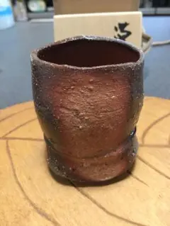石井隆寛 黒釉 ぐい呑 師 隠崎隆一 茶道具 酒器   c652 石井隆寛 黒釉 ぐい呑 師 隠崎隆一 茶道具 酒器 c652 美術品