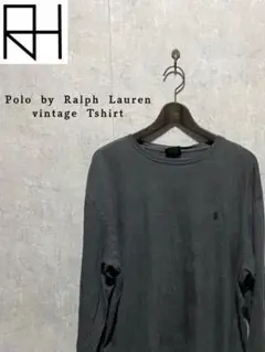 【古着】Polo by Ralph Lauren 90s　Tシャツ　チャコール