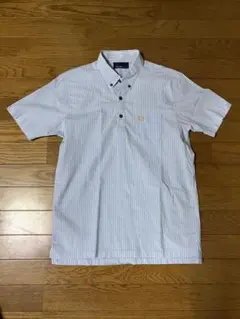 美品。FRED PERRY フレッドペリー ストライプハーフボタンシャツ