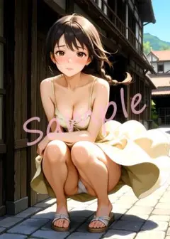 d539 高画質 A4 ポスター イラスト 美女 アニメ コスプレ